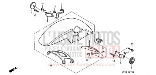 FRONT FENDER CB500R de 1994